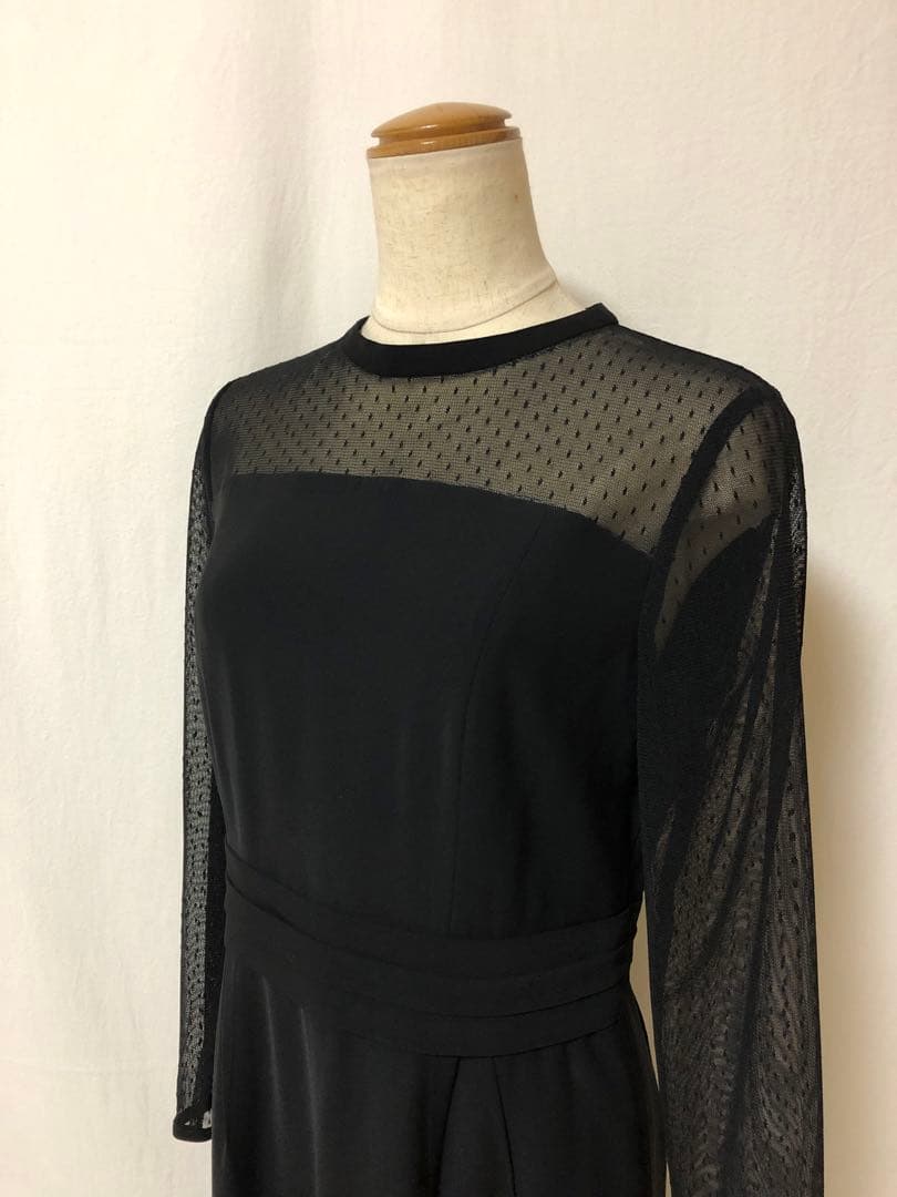 O409新品23区【APPLAUDIR】ダブルクロス ドレス38￥36300