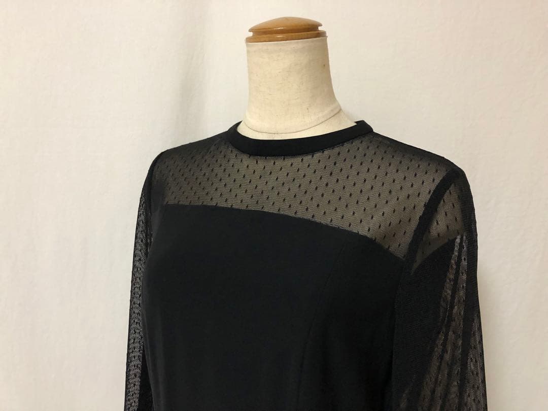 O409新品23区【APPLAUDIR】ダブルクロス ドレス38￥36300