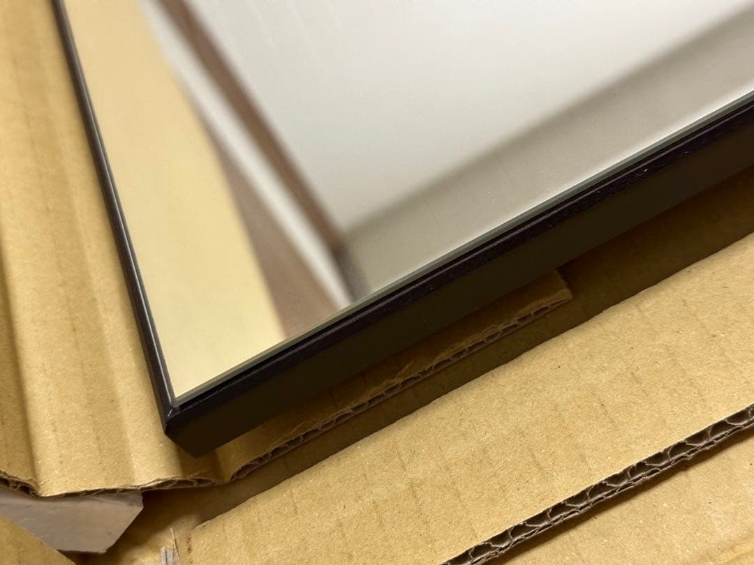 【新品】全身鏡　ワイドスタンドミラー　90cm ブラウン　※商品説明必ず読んで！