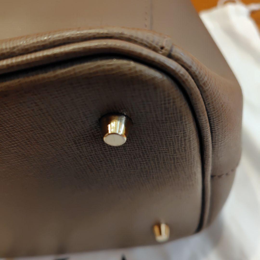 FURLA グレージュハンドバッグ 保存袋付き