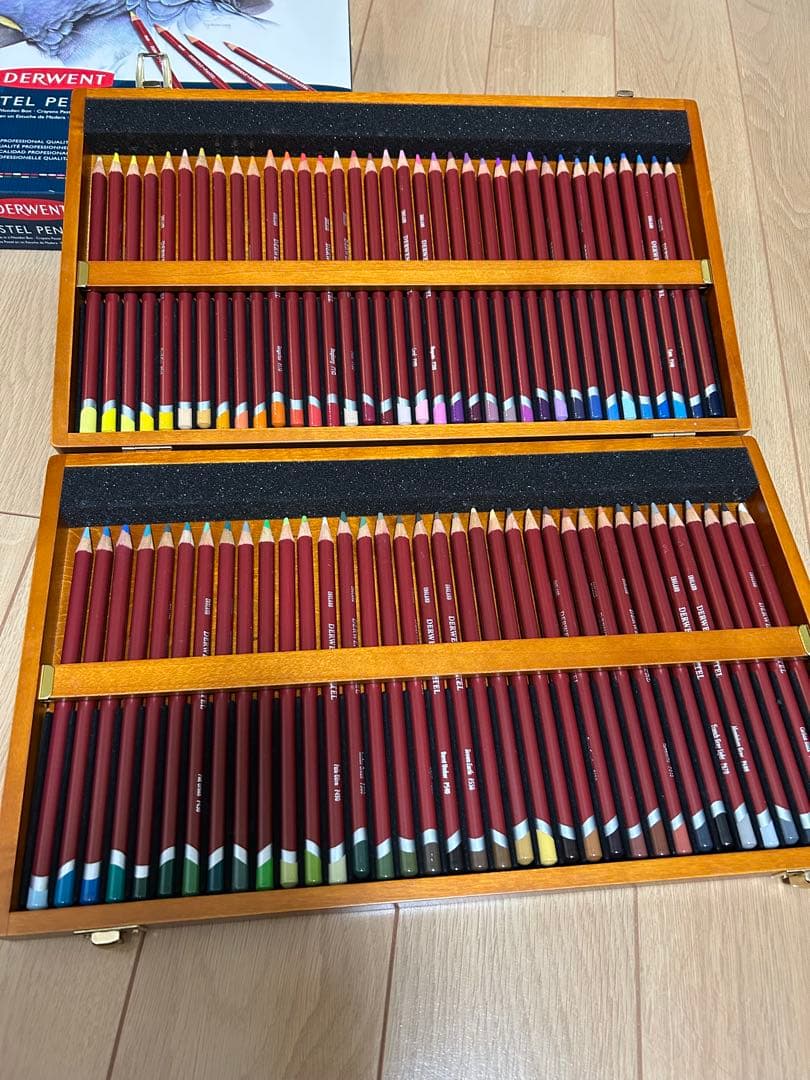 Derwent PASTEL PENCILS 色鉛筆 72色 木製ケース