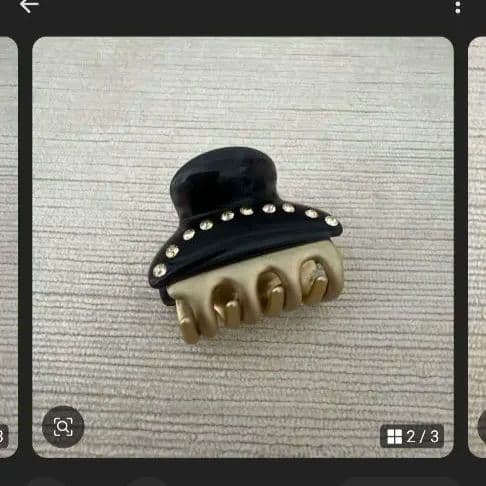 アッカ　ティアラクイーンダークグレーヘアクリップS