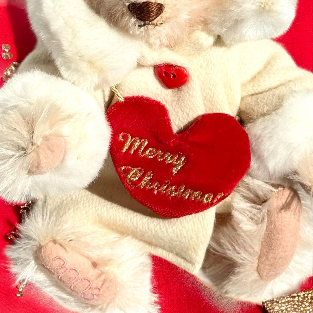 シュタイフ Steiff テディベア リトル サンタ ピンク 木箱 証明書 完品