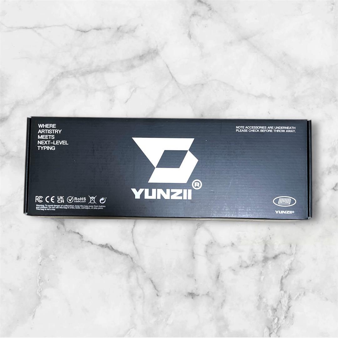 YUNZII X71 メカニカルゲーミングキーボード クリスタルアイス軸ホワイト