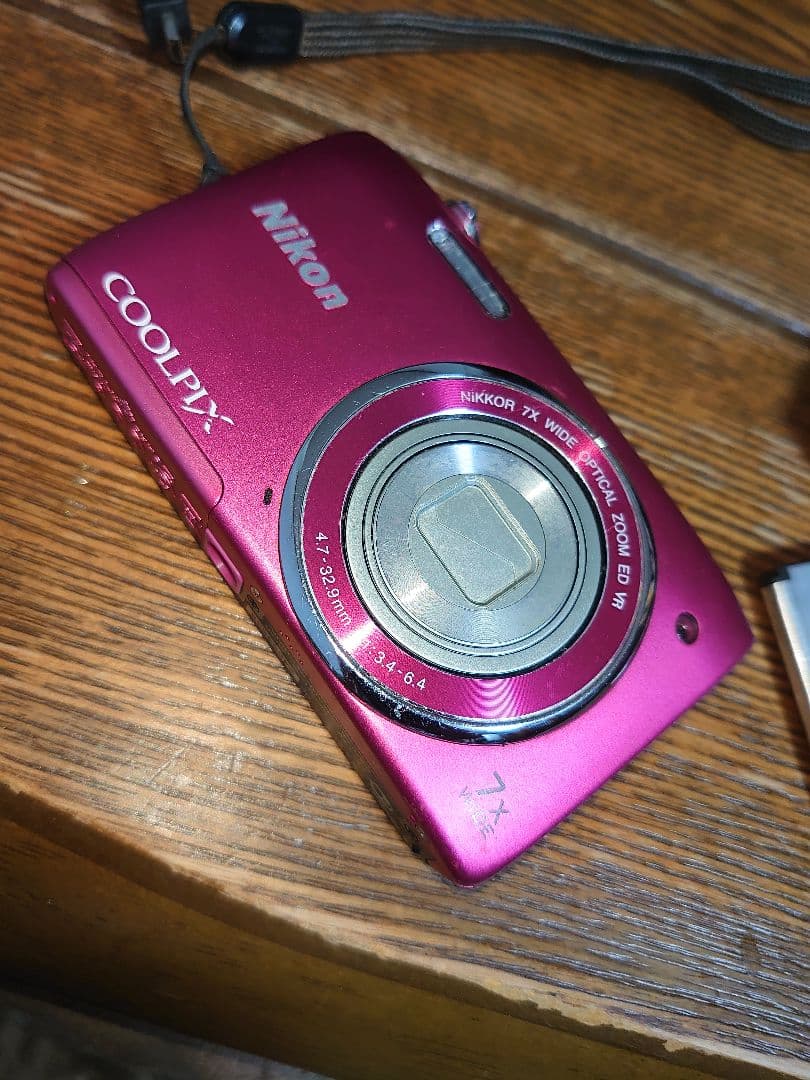 Nikon COOLPIX デジタルカメラ ピンク S3500 動作品
