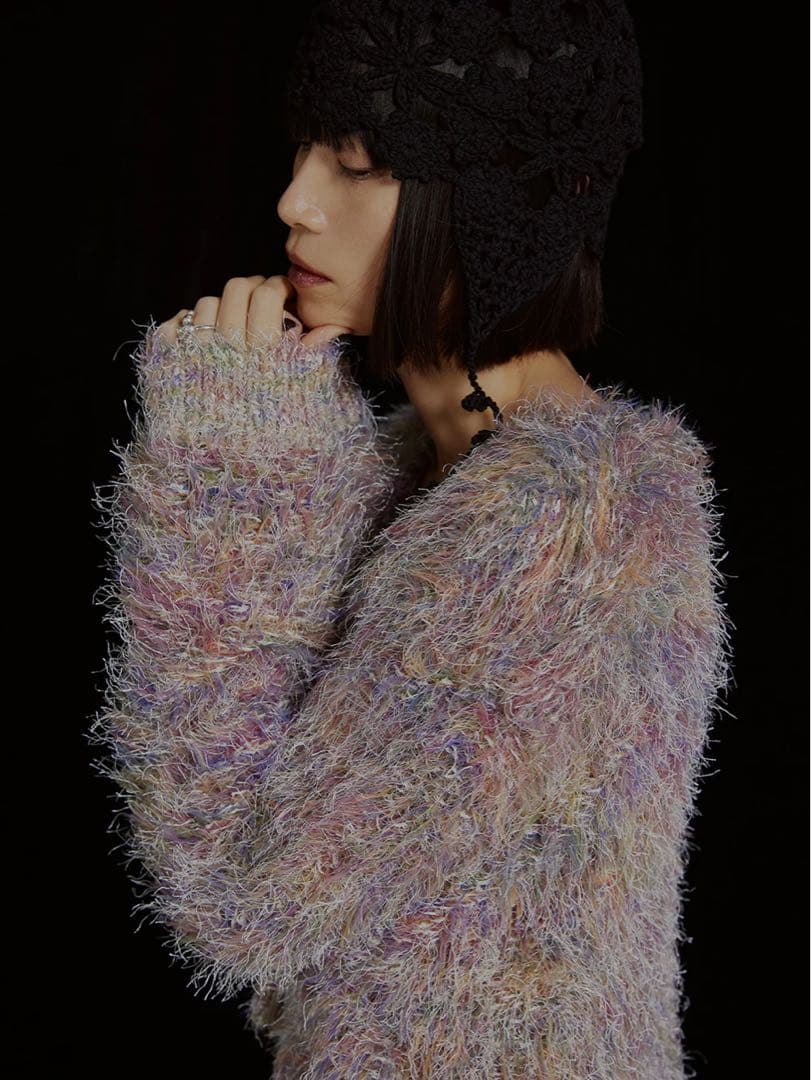 トップス Ameri FUNNY COLOR KNIT CARDIGAN TOP