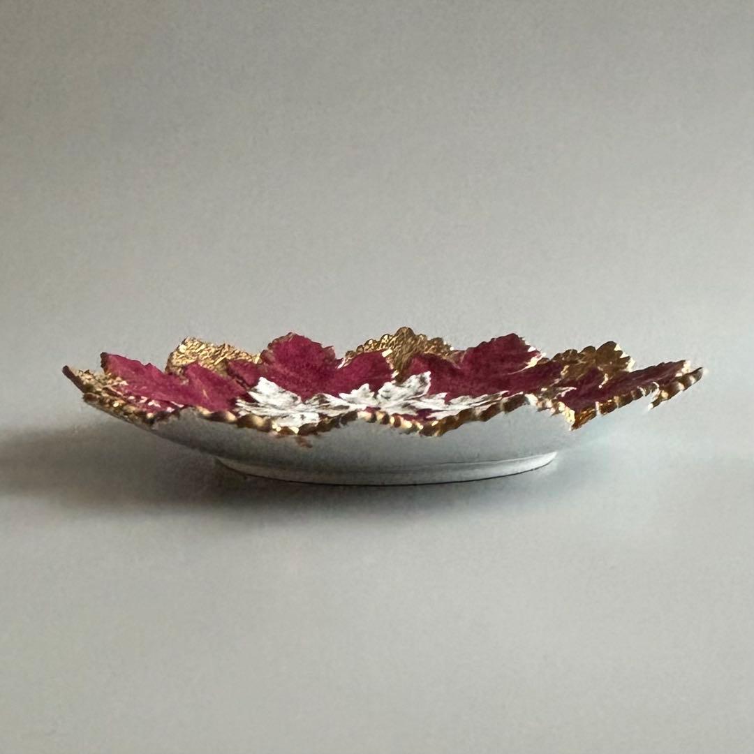 アンティーク　マイセン　豪華なリーフプレート　Meissen【稀少品・美術品】