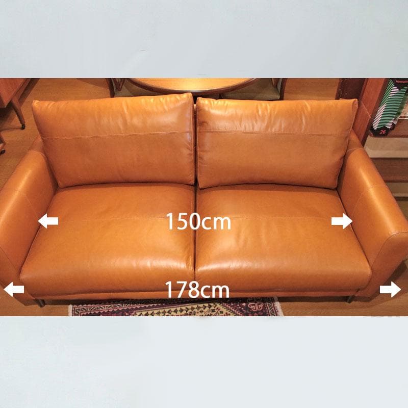 三人掛けソファ オイルレザー 革張り 本革 高級 リビング 668-047