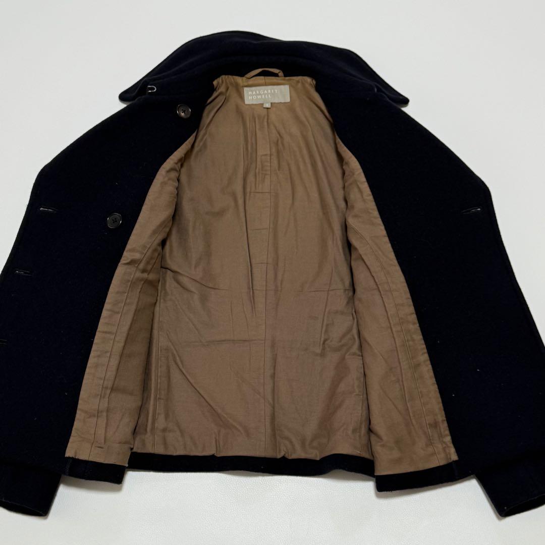 マーガレットハウエル Pコート カシミヤ混 ウール ダブル 日本製　Ⅱ