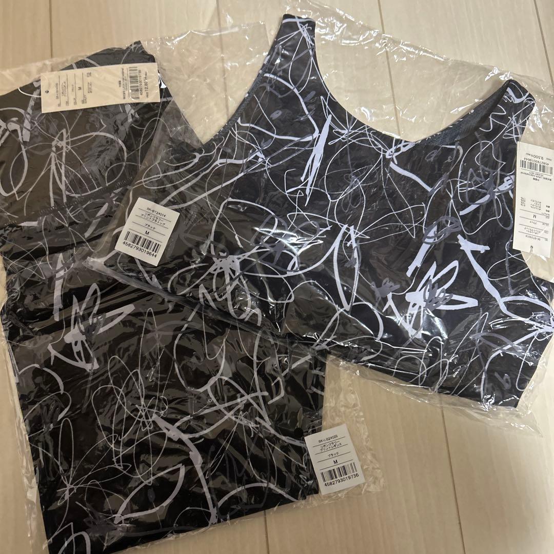 値下げ中！sukala スカーラ リボンフラワープリント ヨガウェア 上下セット