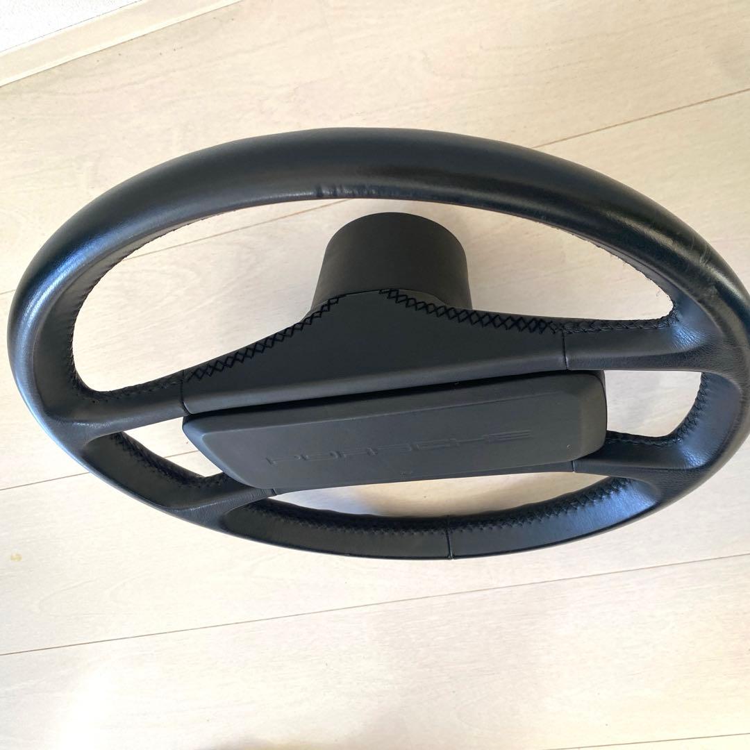 超美品★ポルシェ 91年　964 純正ステアリング黒