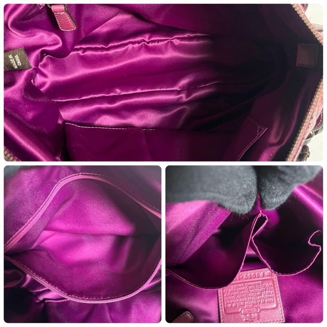 【極美品・使用感少ない】コーチ マディソン 2way パイソン柄 チェーンバッグ