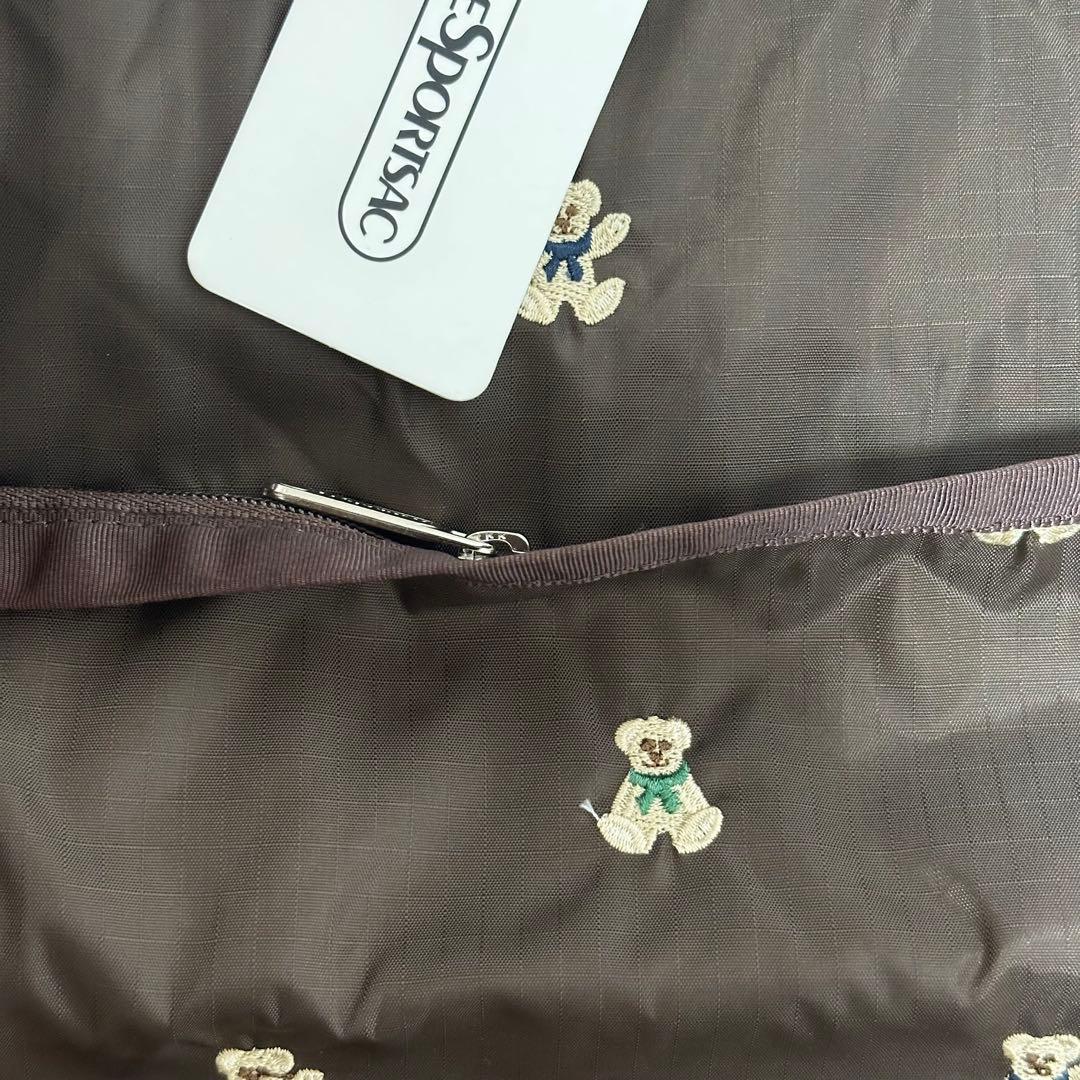 ✨新品タグ付き LESPORTSAC クマ刺繍 トートバック ブラウン