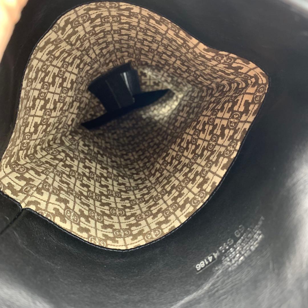 トリーバーチ　ロングブーツ　ブラック　レザー　ロゴ