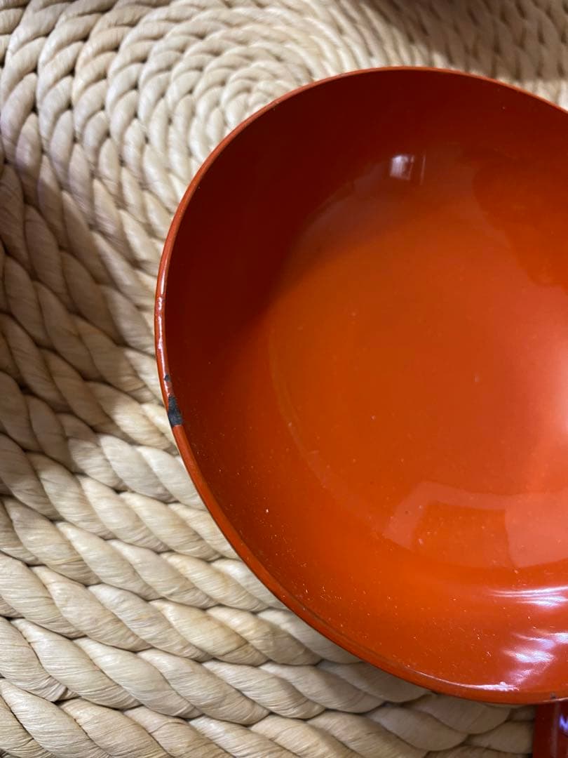 オレンジ色 蓋つき煮物椀 5個セット