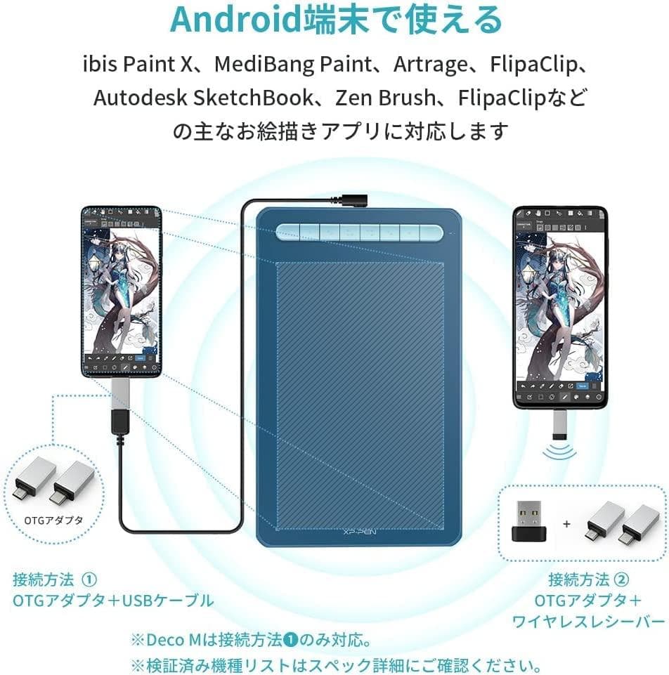 傾き検知 8x5インチ ペンタブレット X3チップ搭載ペン付