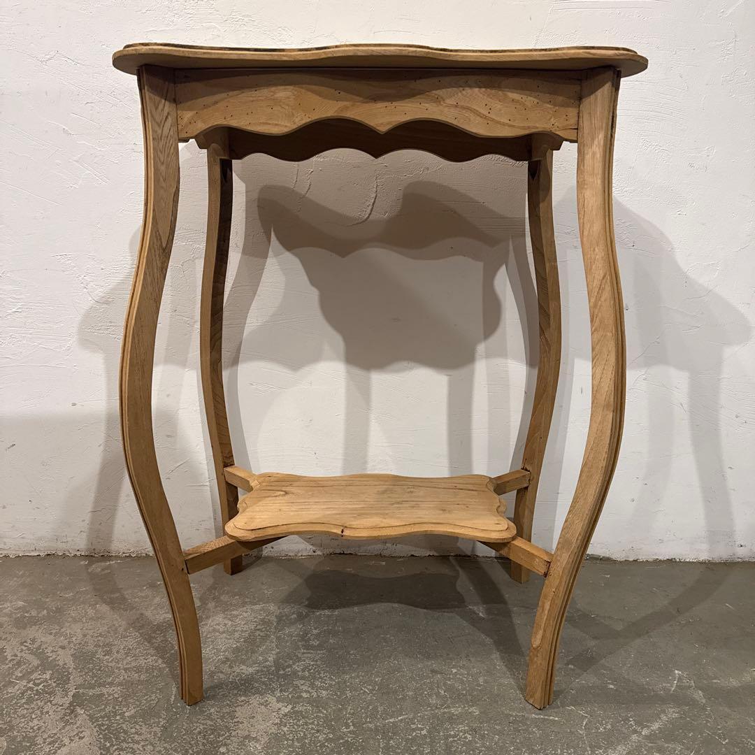 ヴィンテージ　木製サイドテーブル　剥離