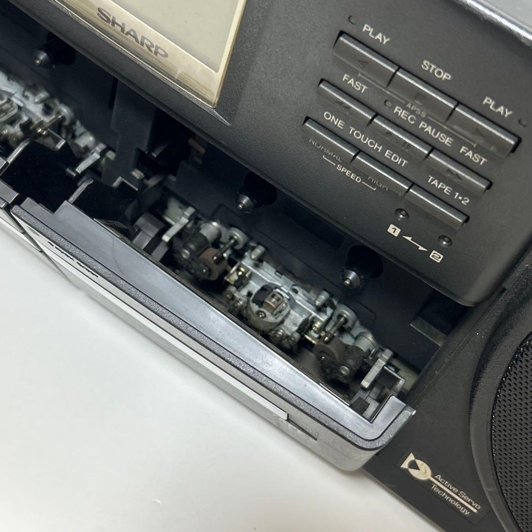 【再生ok】SHARP QT-77CD コンパクトディスク ダブルカセット