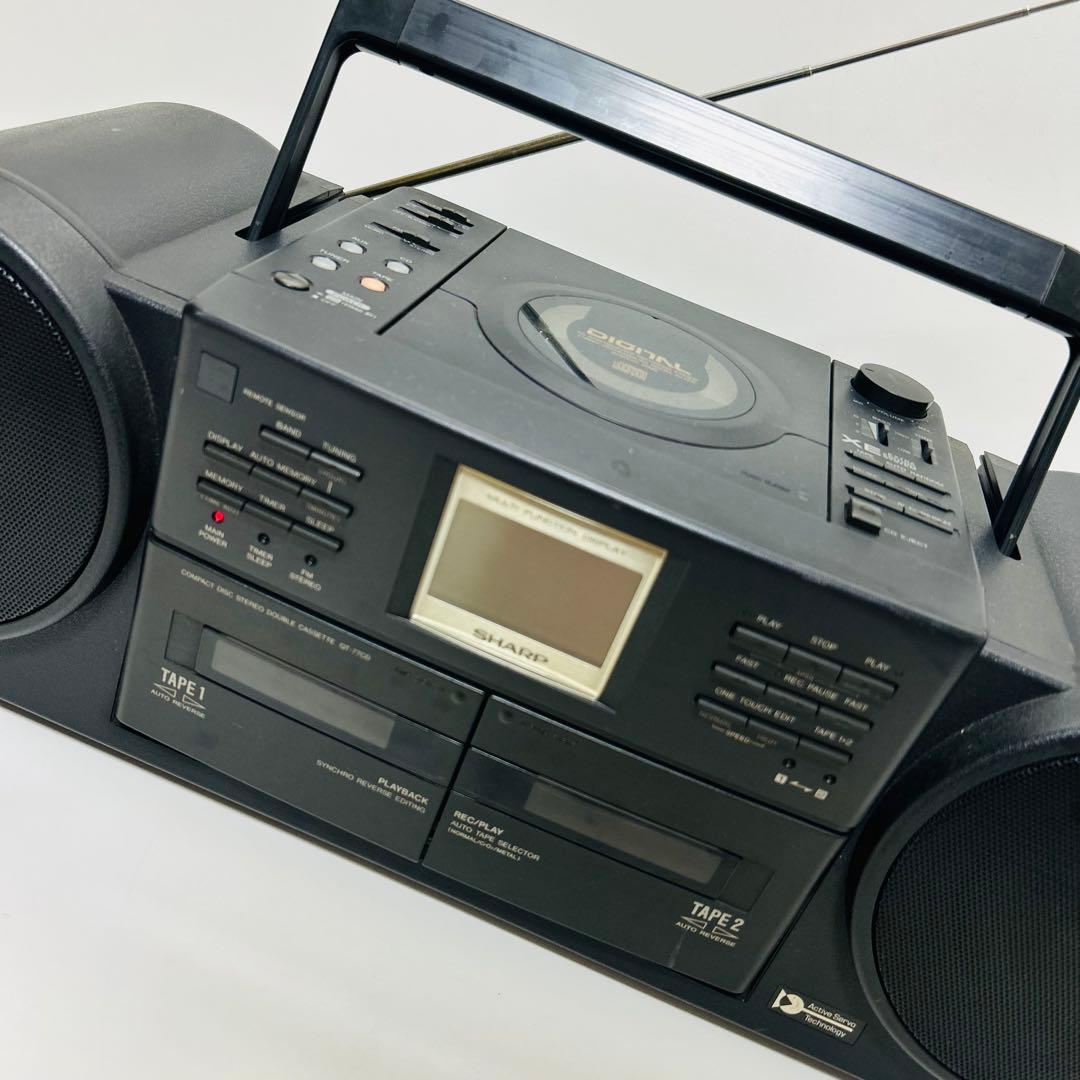 【再生ok】SHARP QT-77CD コンパクトディスク ダブルカセット