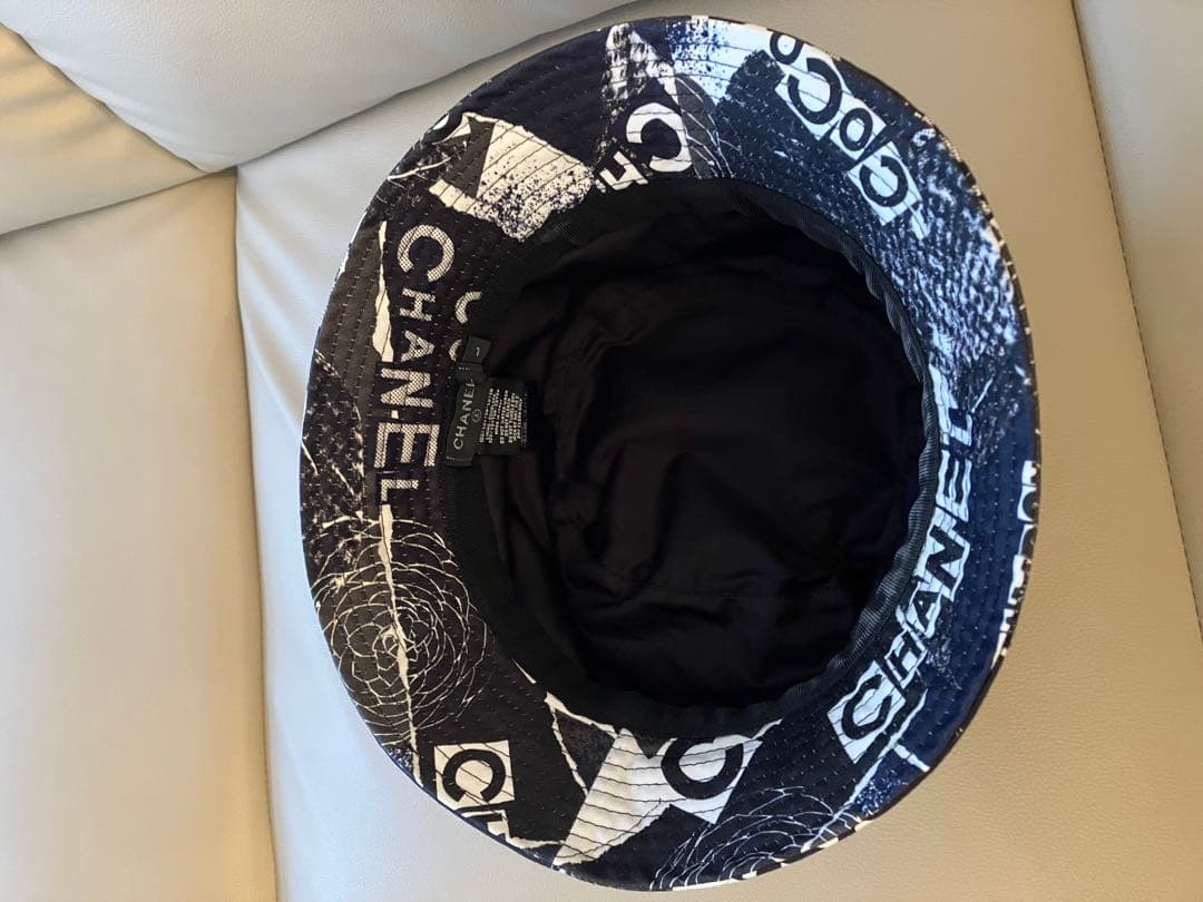 CHANEL シャネル バケットハット ブラック ホワイト カメリア 美品♡