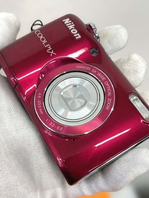 Nikon COOLPIX L26 レッド 稼働品 コンパクトデジカメ 電池付き
