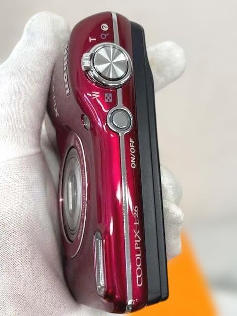 Nikon COOLPIX L26 レッド 稼働品 コンパクトデジカメ 電池付き