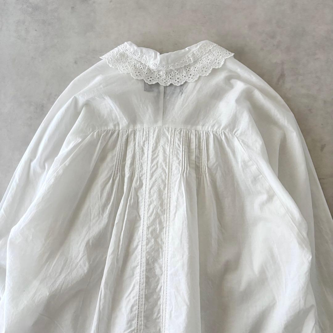 美品　トリココムデギャルソン　Aライン　フリル　刺繍　ギャザー　ブラウス