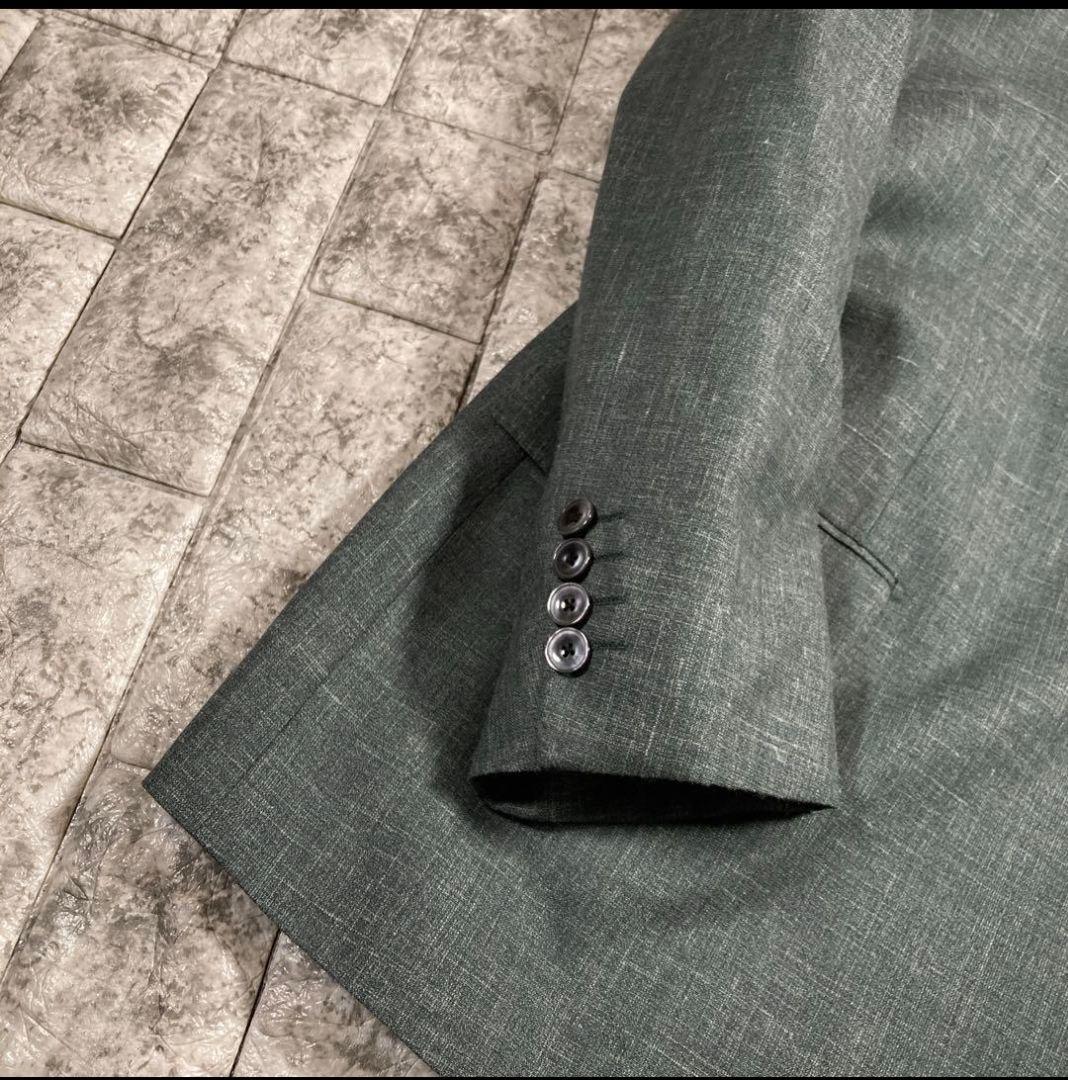 五大陸　テーラードジャケット　リネン　シルク　イタリア生地