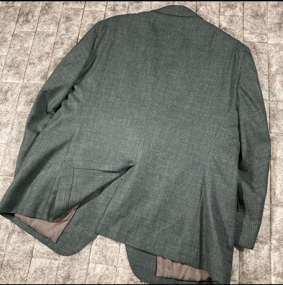 五大陸　テーラードジャケット　リネン　シルク　イタリア生地