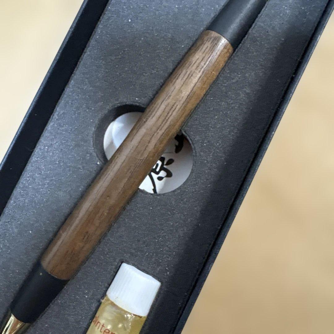 〈最安値〉野原工芸　胡桃　スリムボールペン