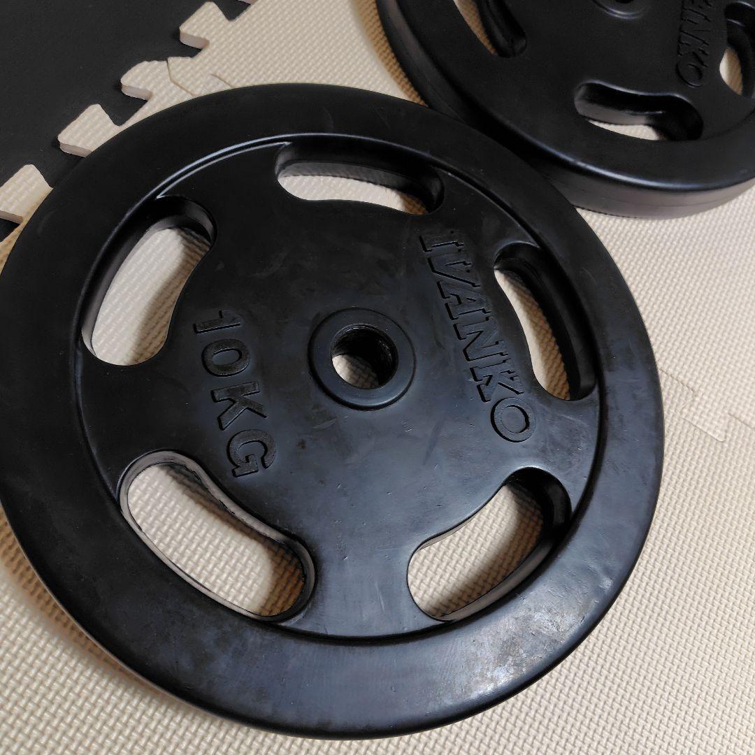 IVANKO ダンベルプレート 10kg 2枚セット ラバープレート 28mm