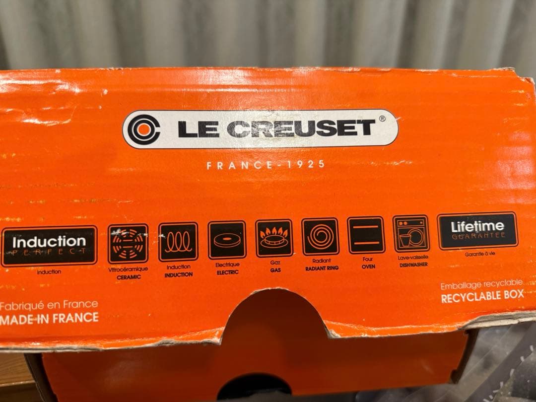 【美品】ル・クルーゼ（Le Creuset） ココットロンド 20cm オレンジ