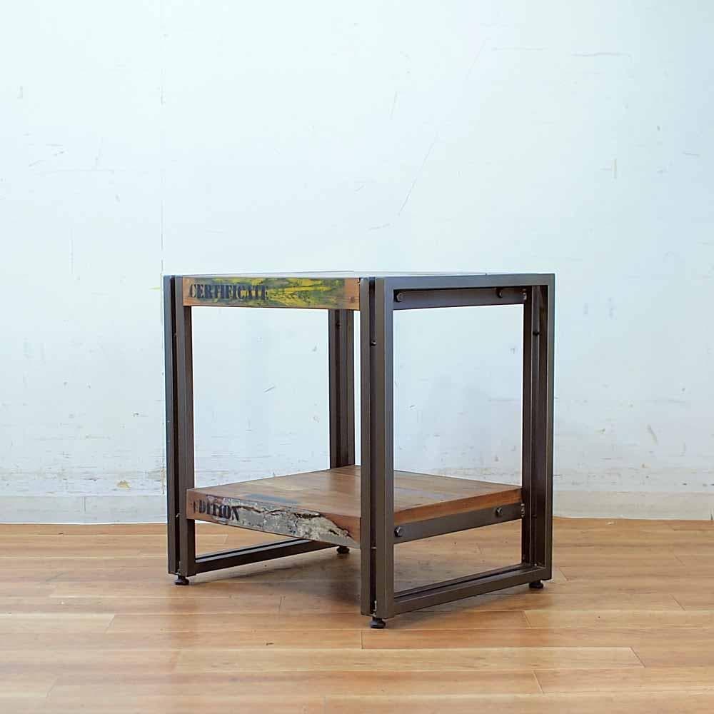 d-Bodhi インダストリアル サイドテーブル 古材×アイアン ディーボディ
