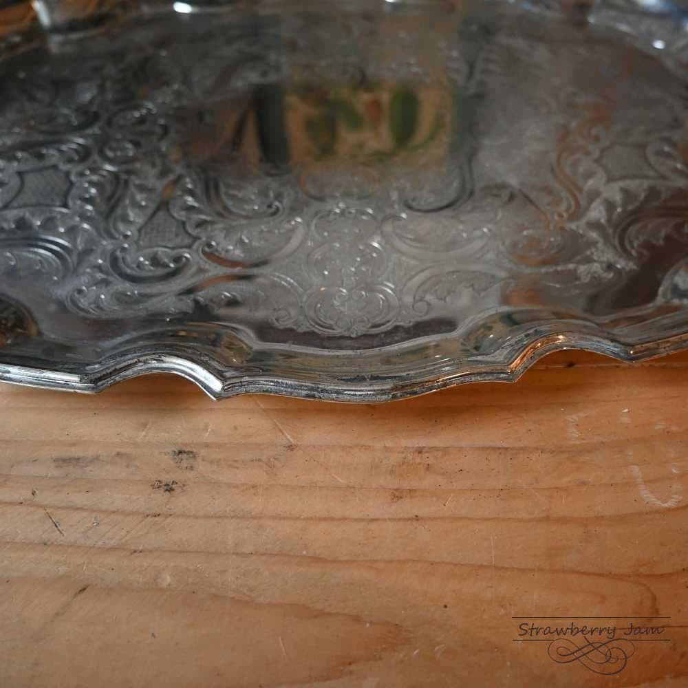 L3710-214 英国アンティーク シルバープレート キッチントレイ トレイ