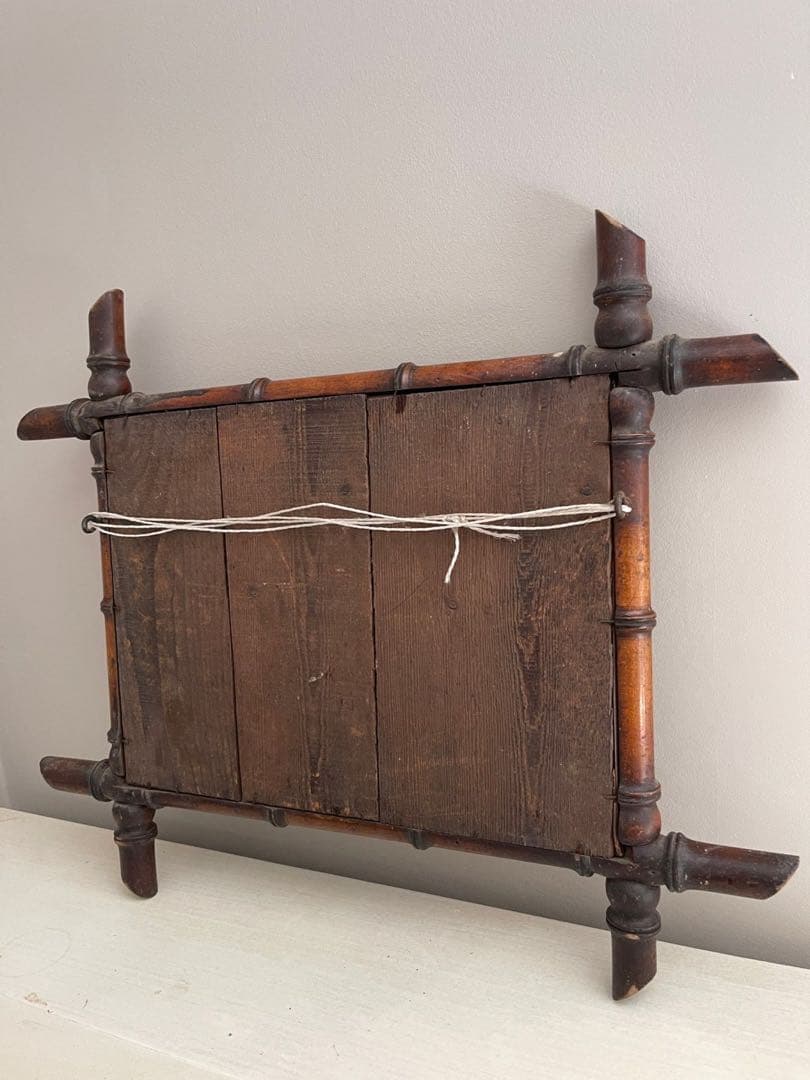 【え13】15 フランス　アンティーク　鏡　壁掛け