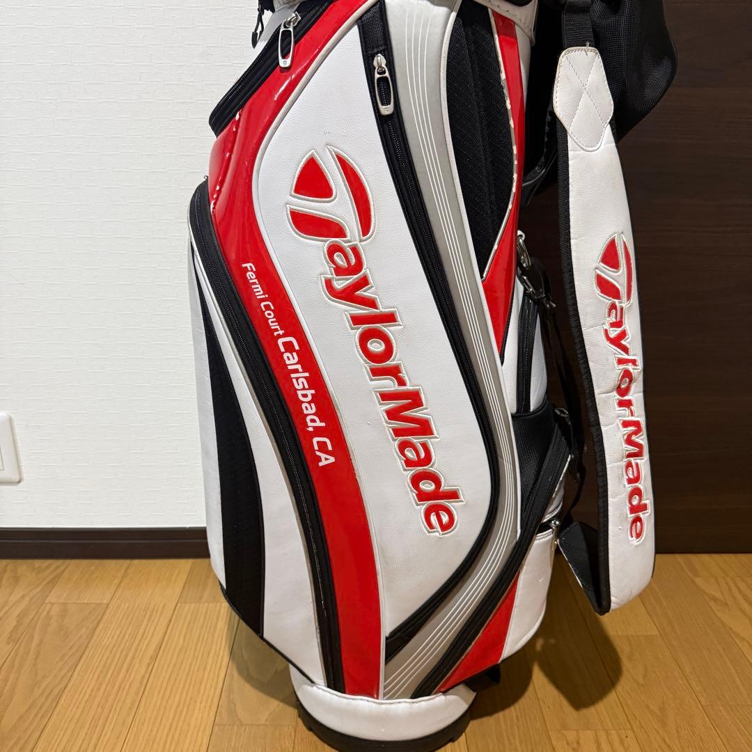 Taylormade ゴルフバッグ キャディバッグ 白 赤