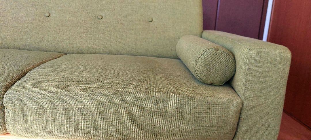 【なみきちさん専用】LOWYAグリーンファブリック2〜2.5掛けソファ