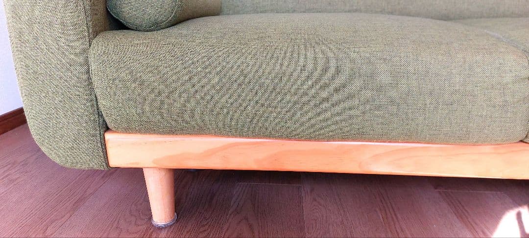 【なみきちさん専用】LOWYAグリーンファブリック2〜2.5掛けソファ