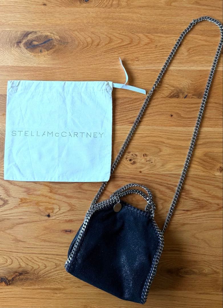 【美品】ステラマッカートニー　ファラベラ　タイニートートバッグ　ブラック