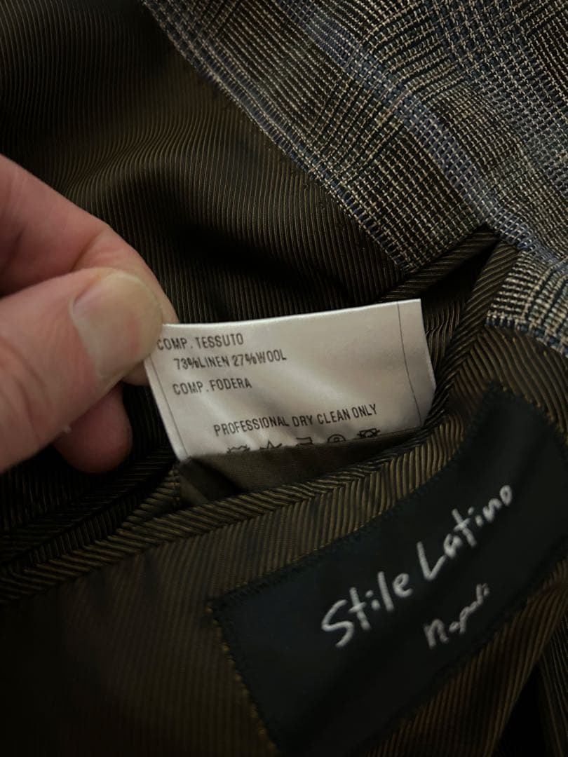 Stile Latino チェック柄 ジャケット 44