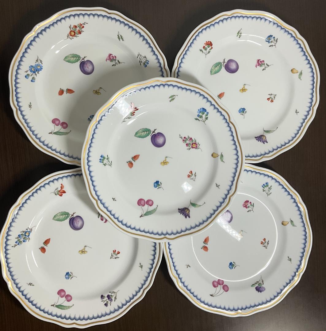 リチャードジノリ　イタリアンフルーツ　プレート24.5㎝×5セット（美品）
