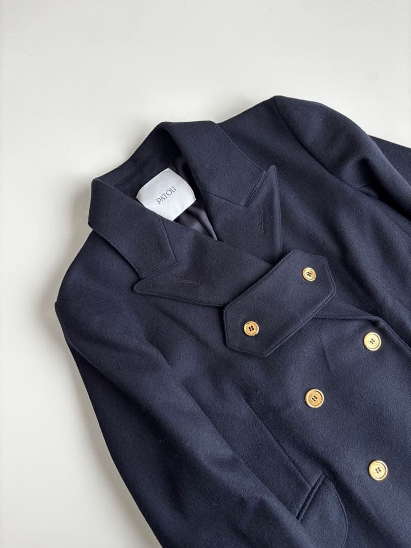 美品　PATOU パトゥ　ICONIC ダブルブレストジャケット　ネイビー　34