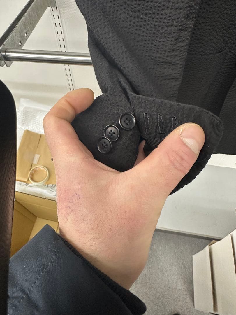 De Petrillo／デペトリロ シアサッカージャケット　46 ブラック