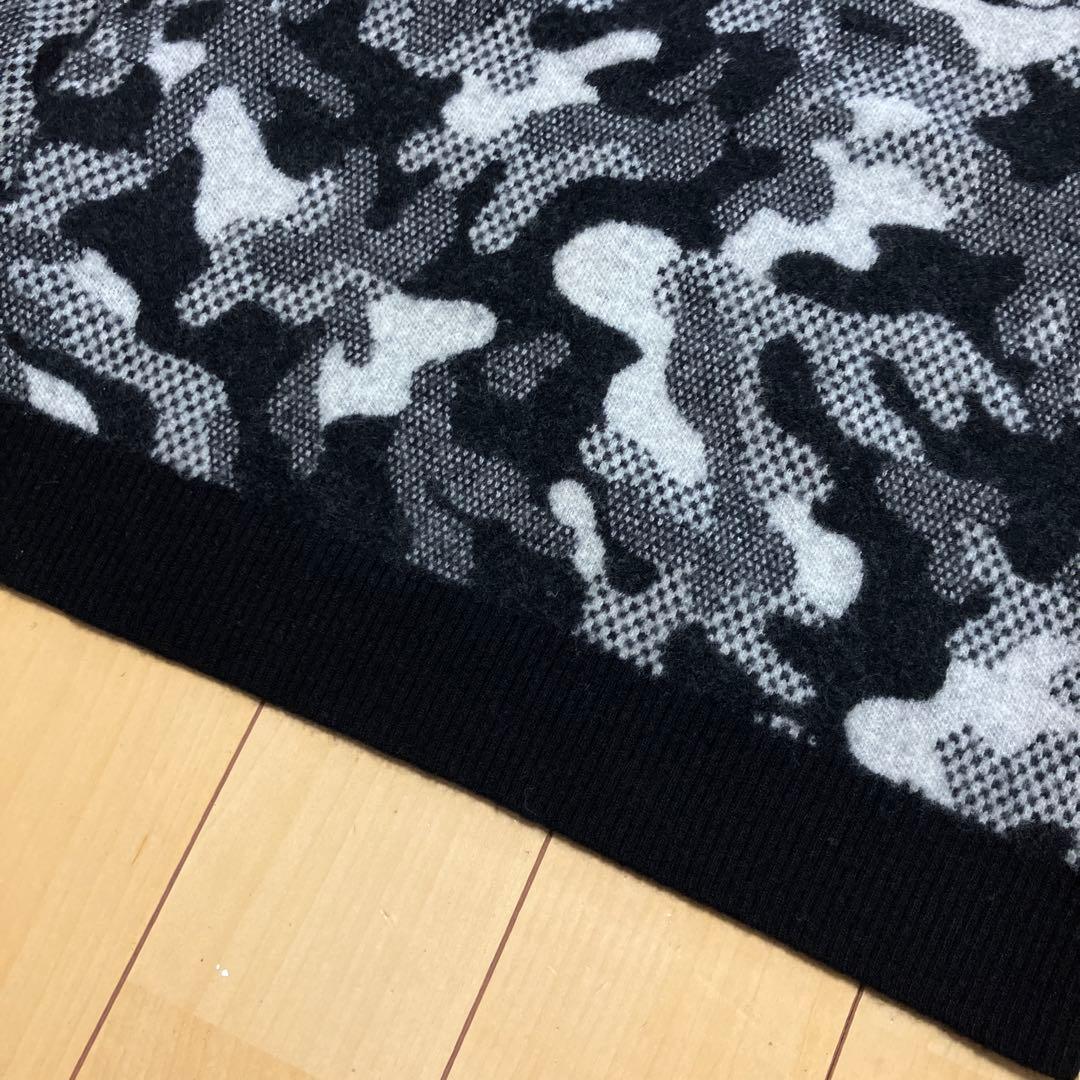 PEARLY GATESパーリーゲイツ　カシミヤ混　セーター　カモフラ　サイズ0