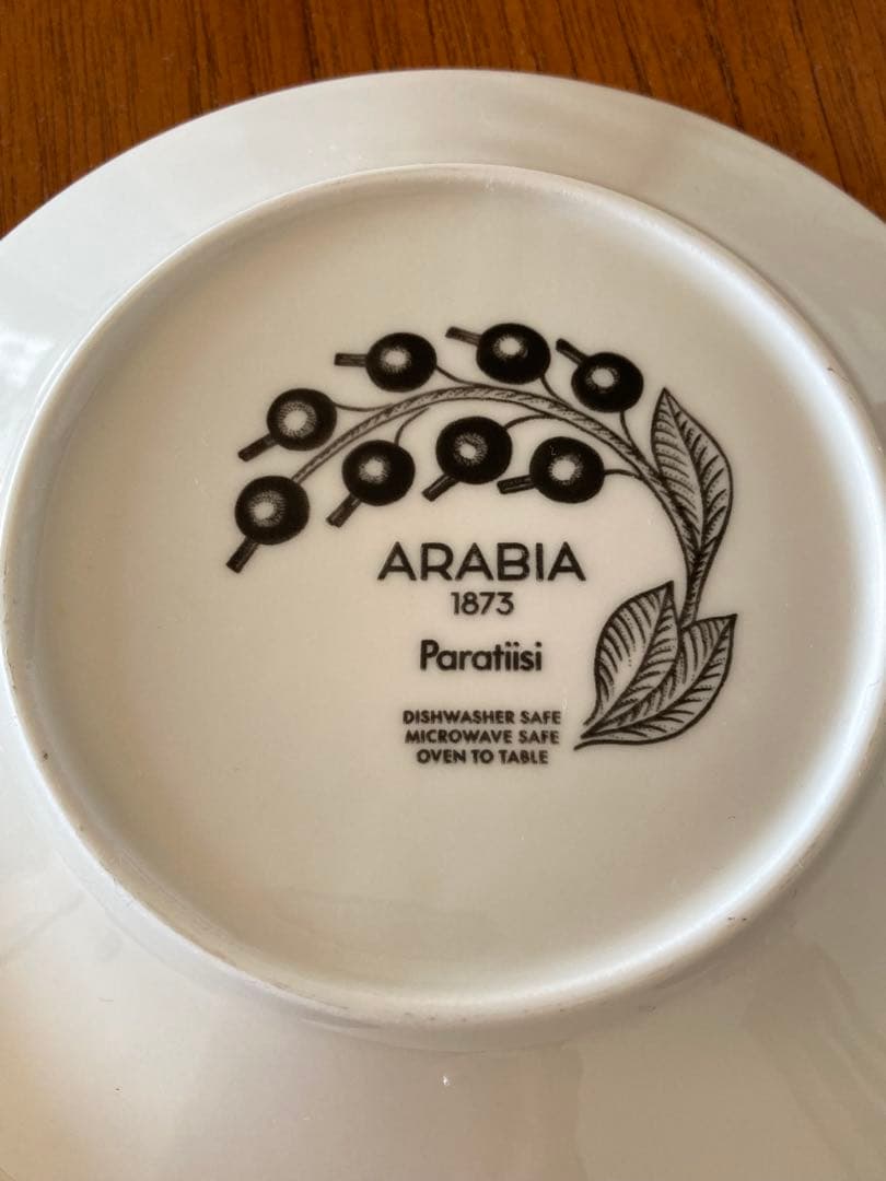 ARABIA ブラックパラティッシ　16.5cmプレート　4枚
