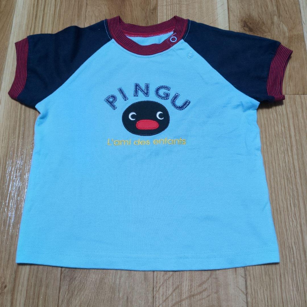 PINGU デニムロンパース・Tシャツ　サイズ90 ピングー
