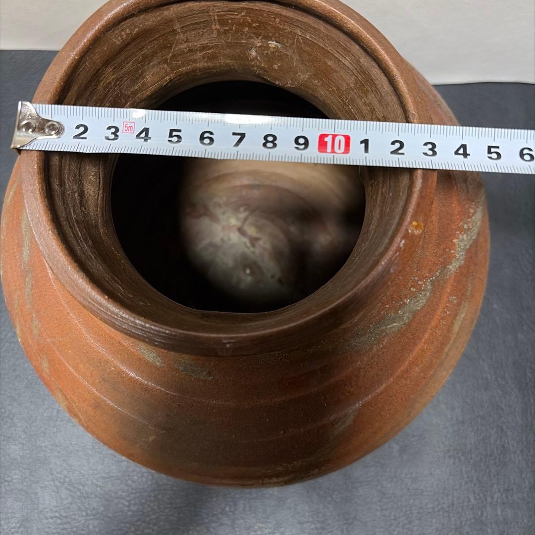 古備前　備前焼　壺　＆　サルノコシカケ　蓋