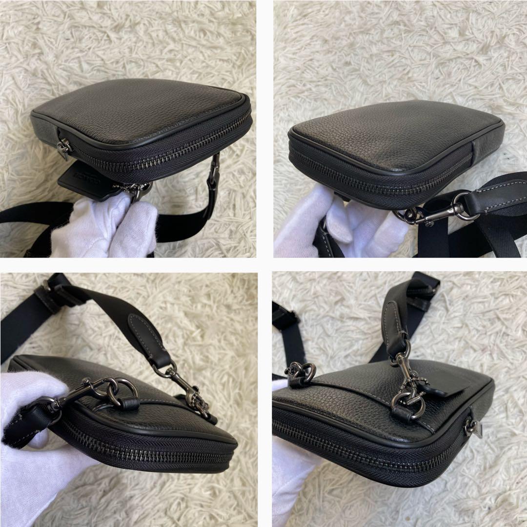 未使用保管品 コーチ ショルダーバッグ エイデンクロスボディ ペプルドレザー