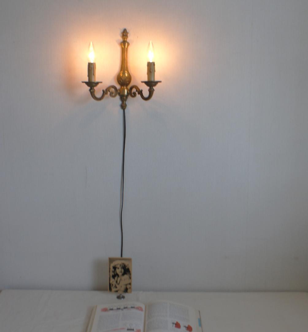 2灯ウォールランプ　キャンドル　 ブロカント　フランス　アンティーク