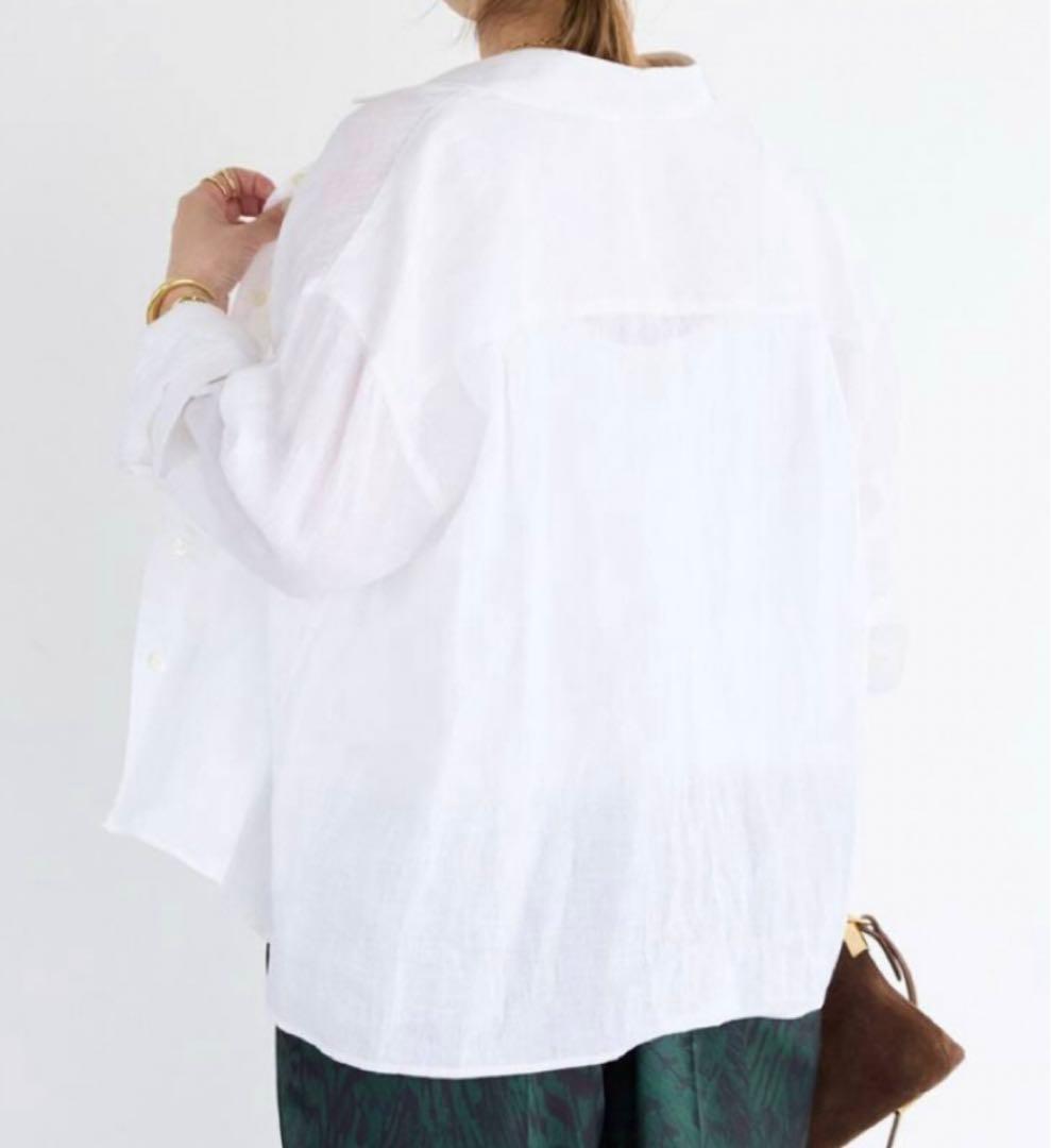ドゥーズィエムクラス　2025SS Linen シャツ　白